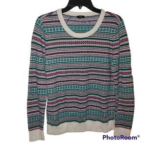 Talbots Lambs Wool Multicolor sweater M